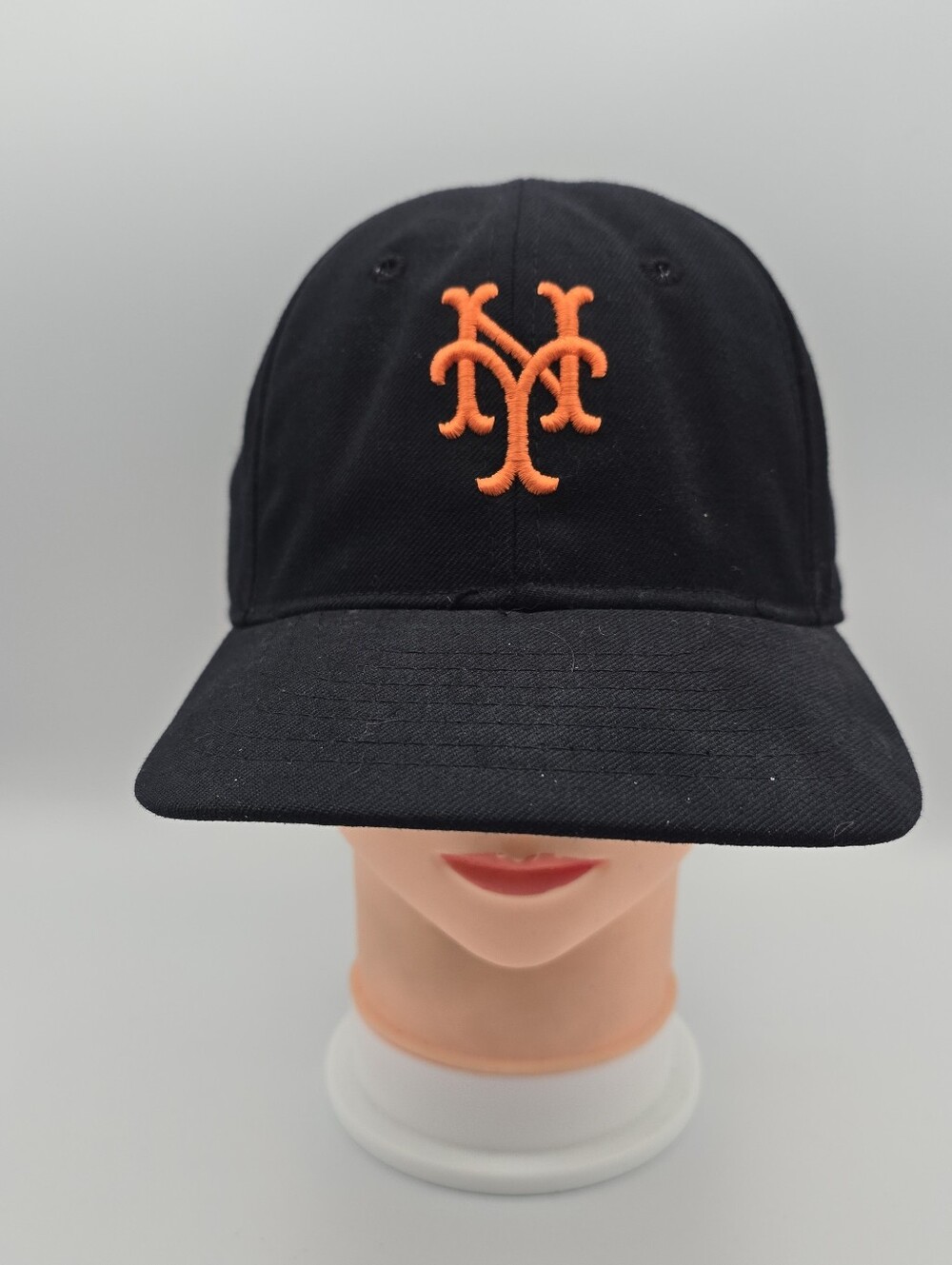 Vintage Roman New York Mets Black Fitted Hat Size 7 5/8